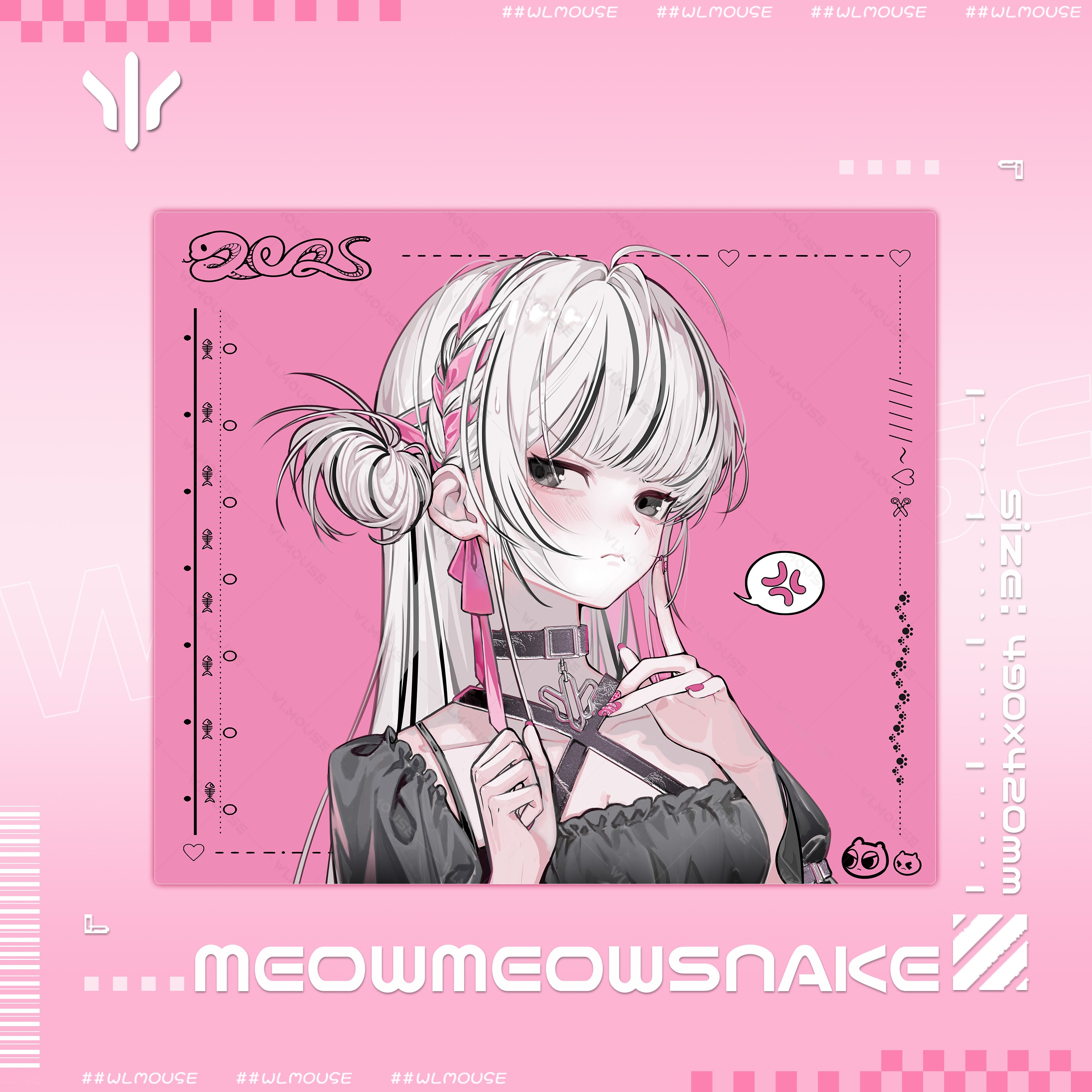 WLMOUSE -MEOWMEOWSNAKE- 【数量限定】【布製マウスパッド】