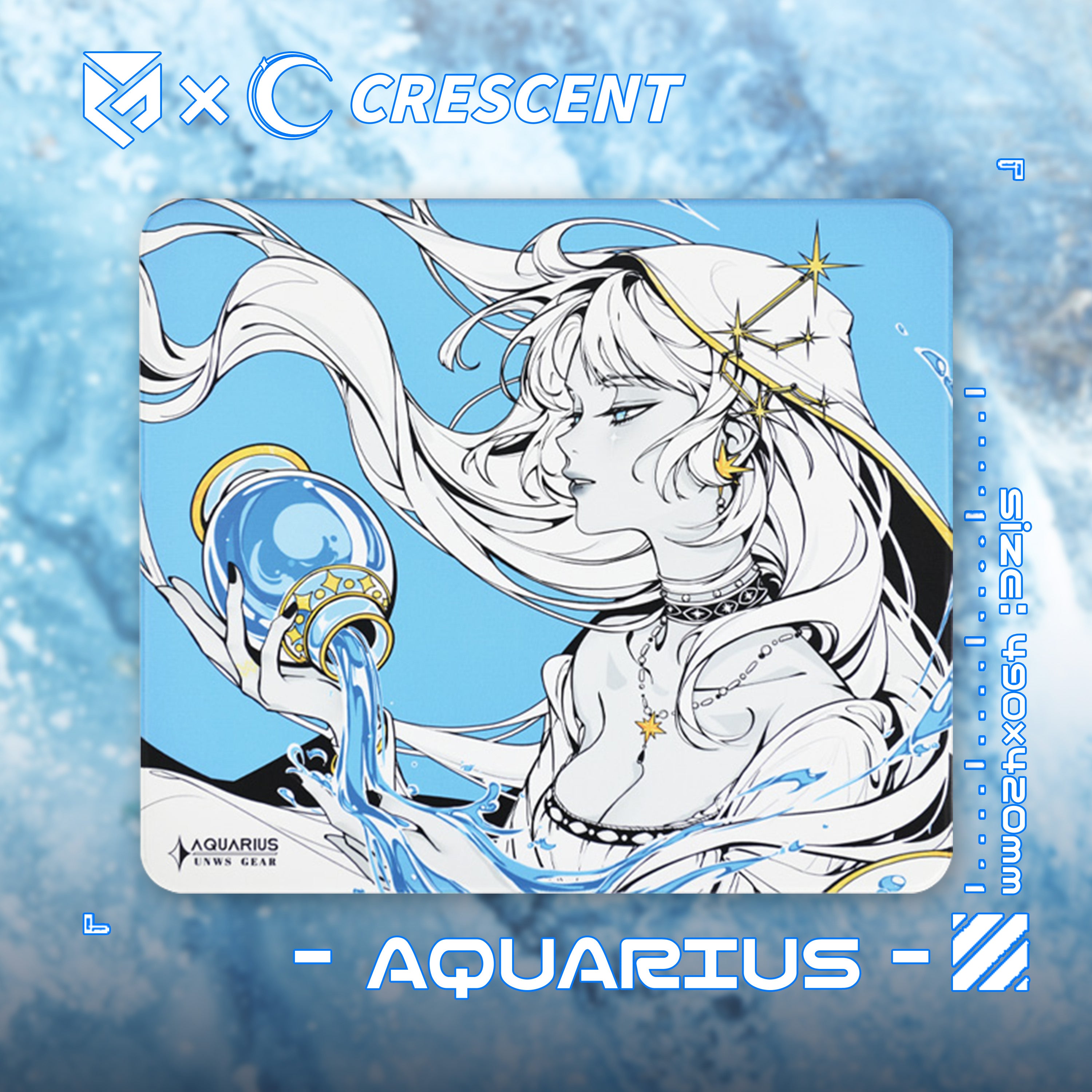 UNWS GEAR × CARESCENT - AQUARIUS【布製マウスパッド】