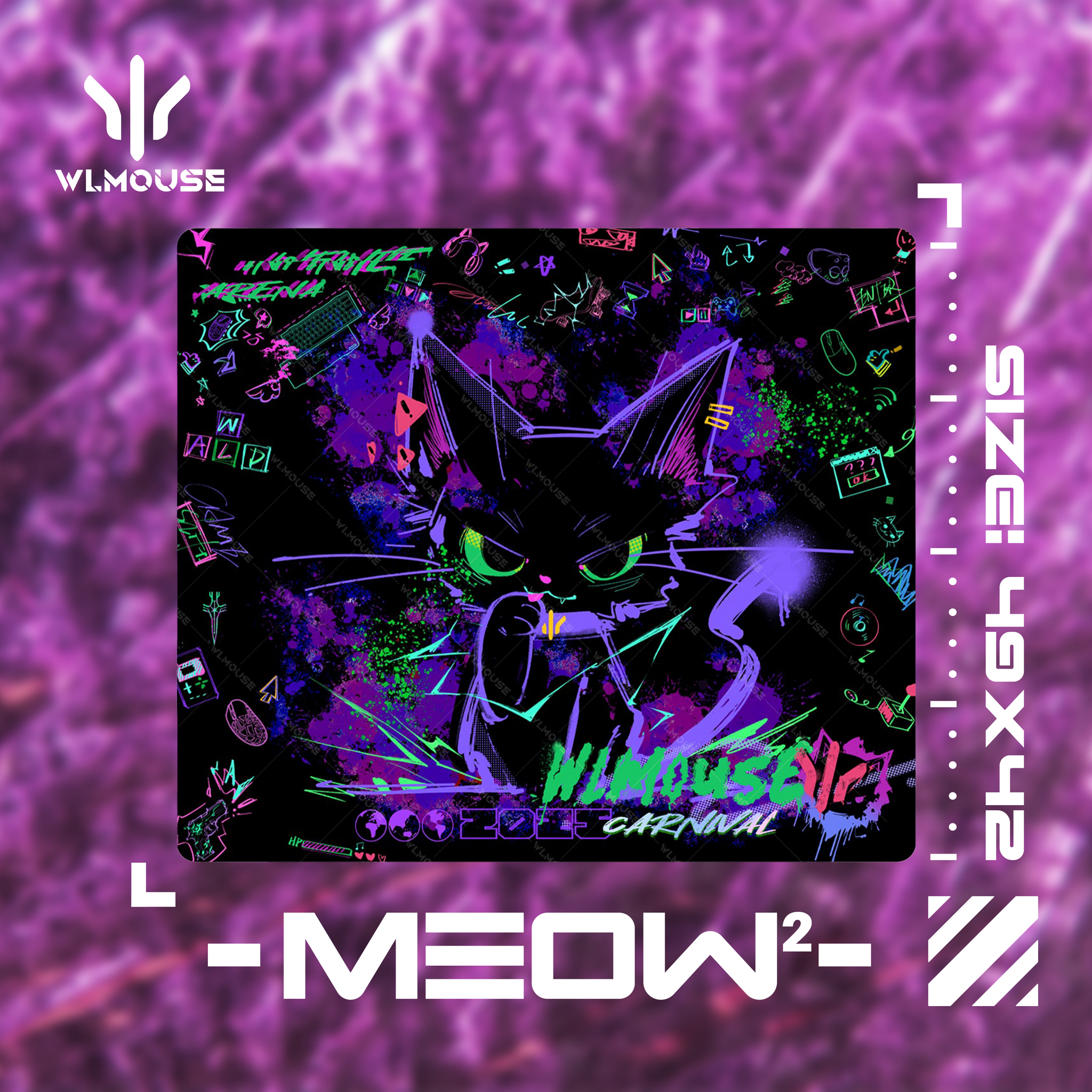 WLMOUSE Meow² 2025Carnival数量限定モデル【布製マウスパッド】 WLMOUSE Meow² 2025Carnival数量限定モデル【布製マウスパッド】