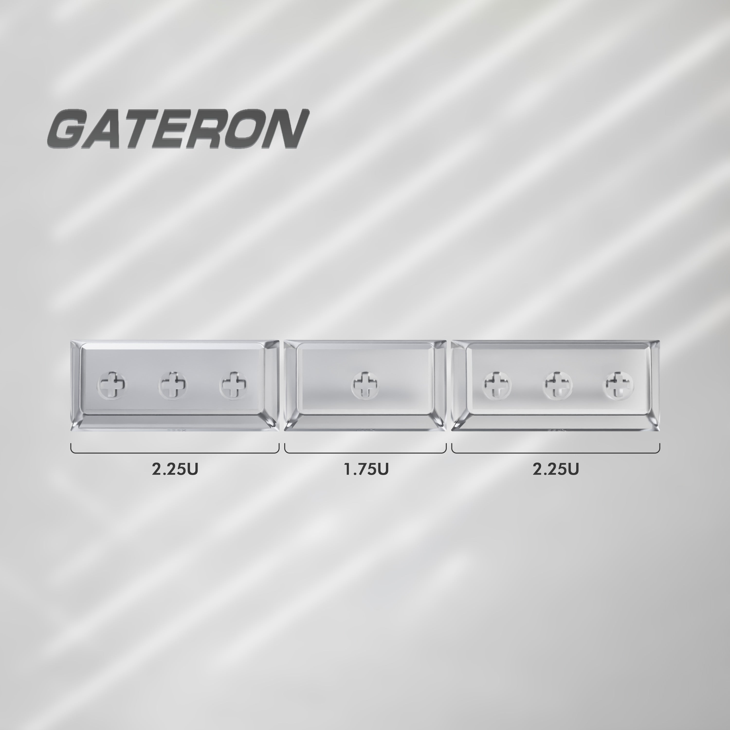 GATERON 3分割スペース 透明キーキャップ