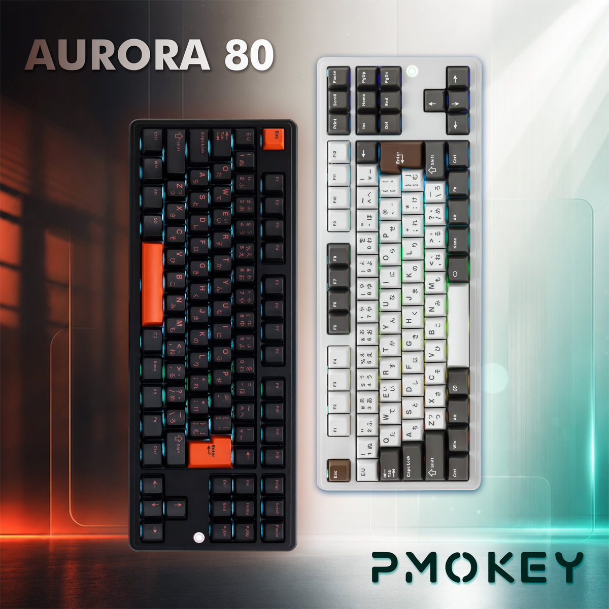 PMOKEY AURORA 80 日本語配列【メカニカルキーボード】