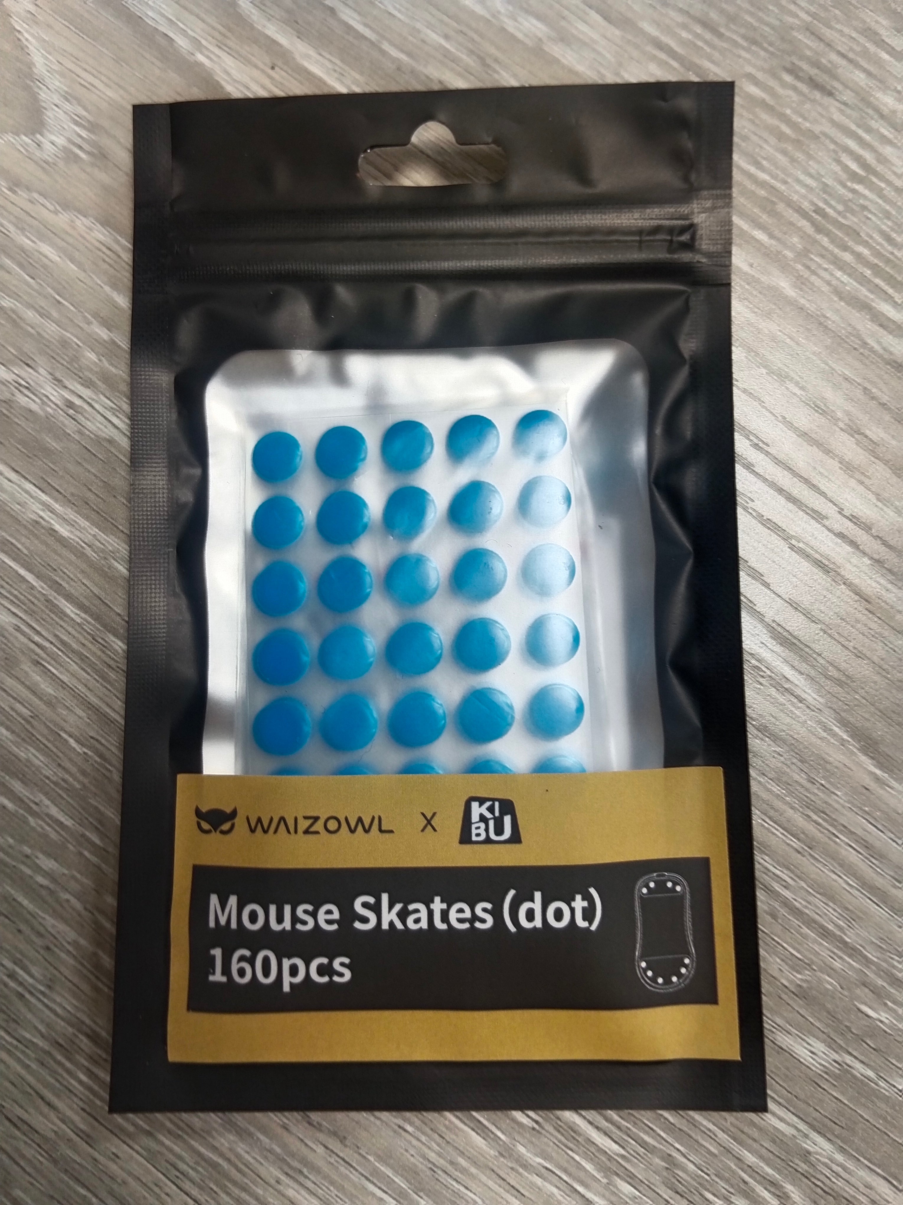 WAIZOWL × KIBU Mouse Skates(DOT) 160PCS【マウス用汎用ソール】