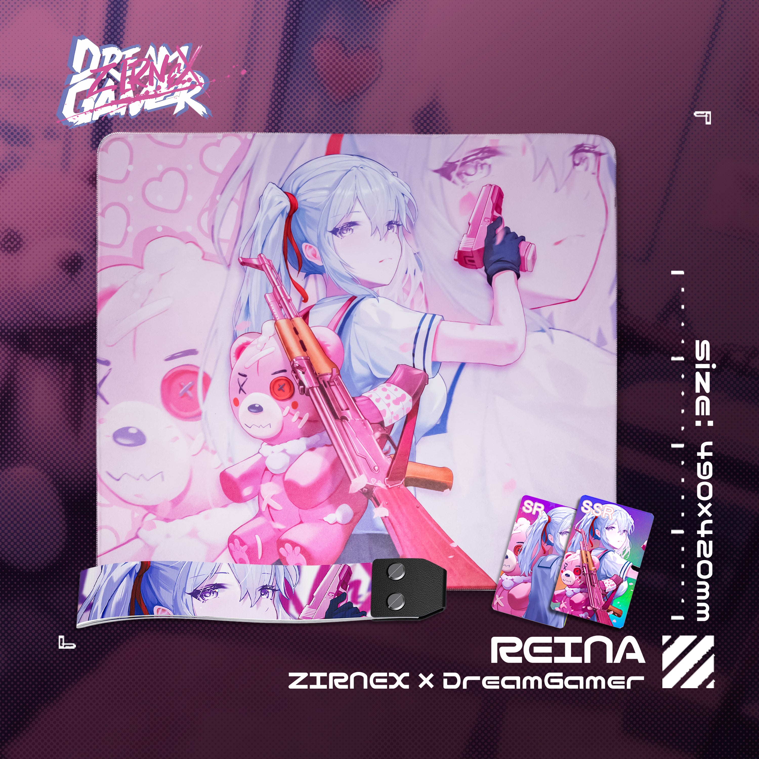 ZIRNEX × DreamGamer - REINA 宮内怜茉【布製マウスパッド】
