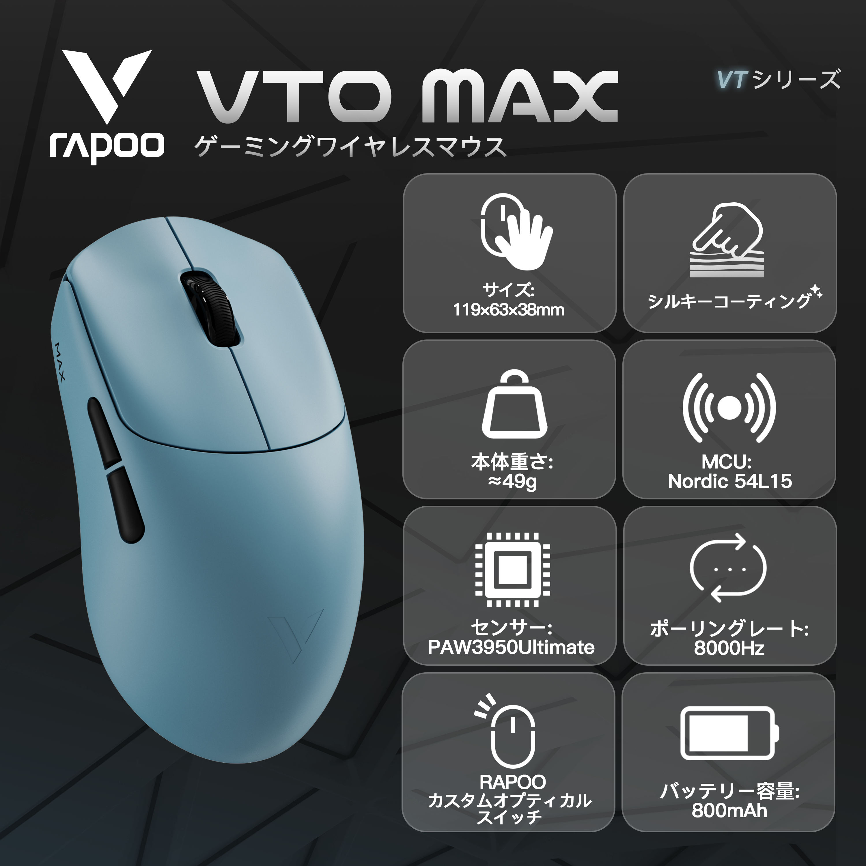 RAPOO VT0 MAX【ゲーミングマウス】