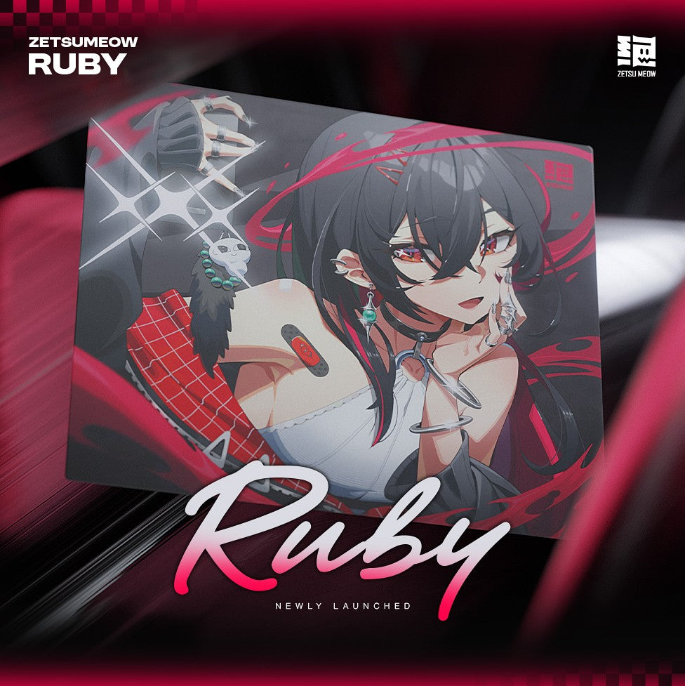ZETSUMEOW × WATERKUMA - Ruby【布製＆ガラス製マウスパッド】