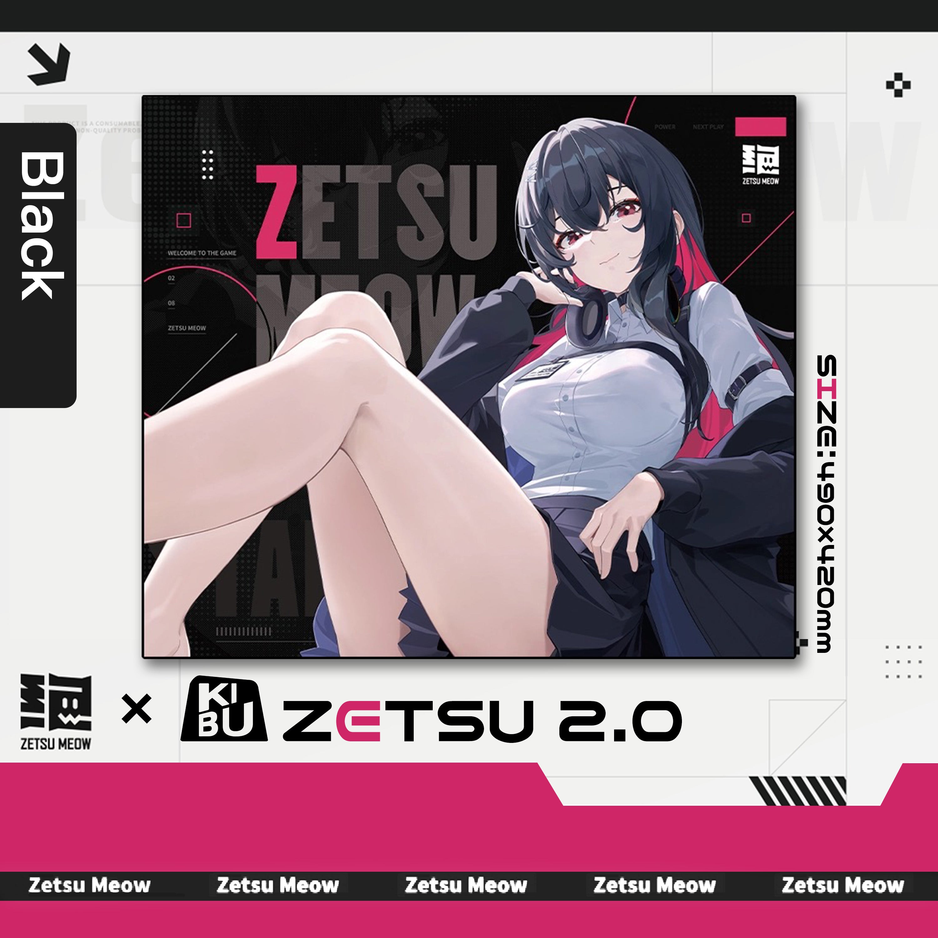 ZETSUMEOW 絶2.0-ZETSU2.0-【布製マウスパッド】