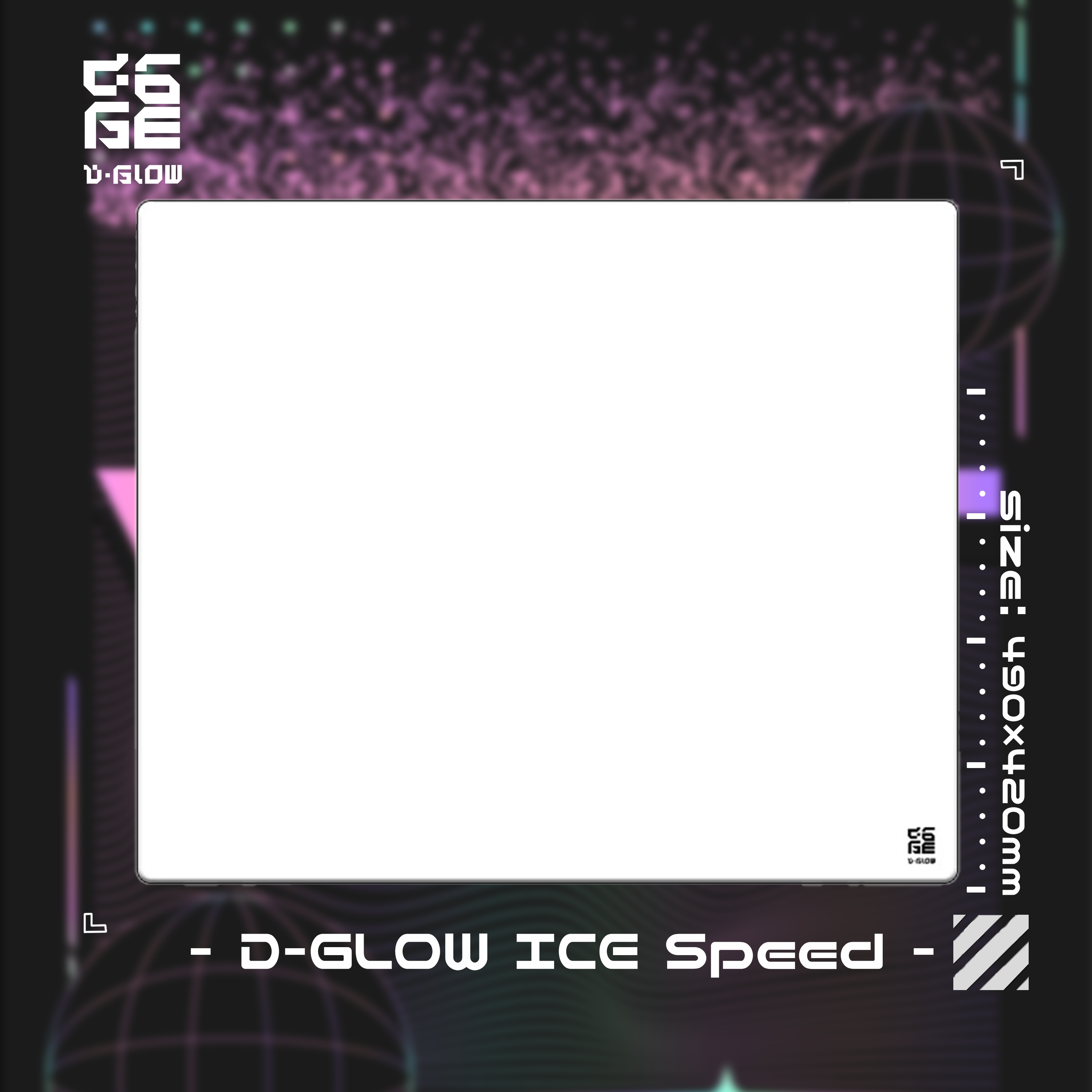 D-GLOW 氷晶 - ICE SPEED【ガラス製マウスパッド】