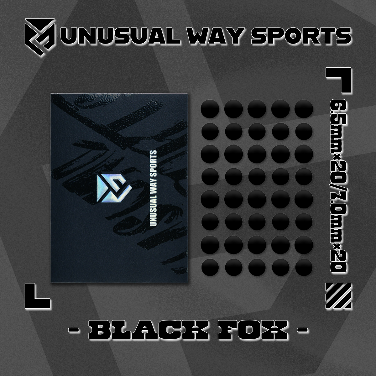 Unusual Way Sports Black Fox Dot【汎用型マウスソール】