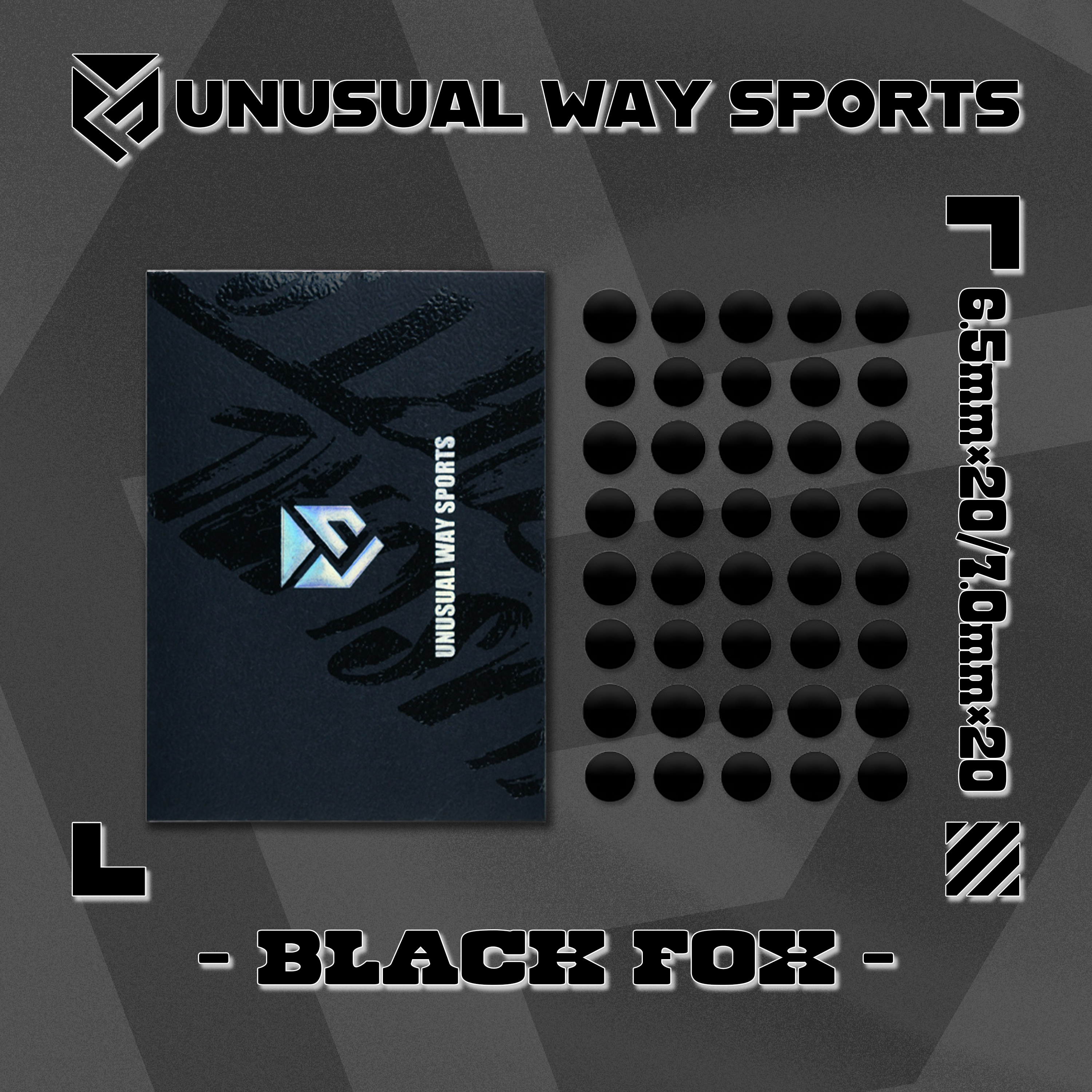 Unusual Way Sports Black Fox Dot【汎用型マウスソール】