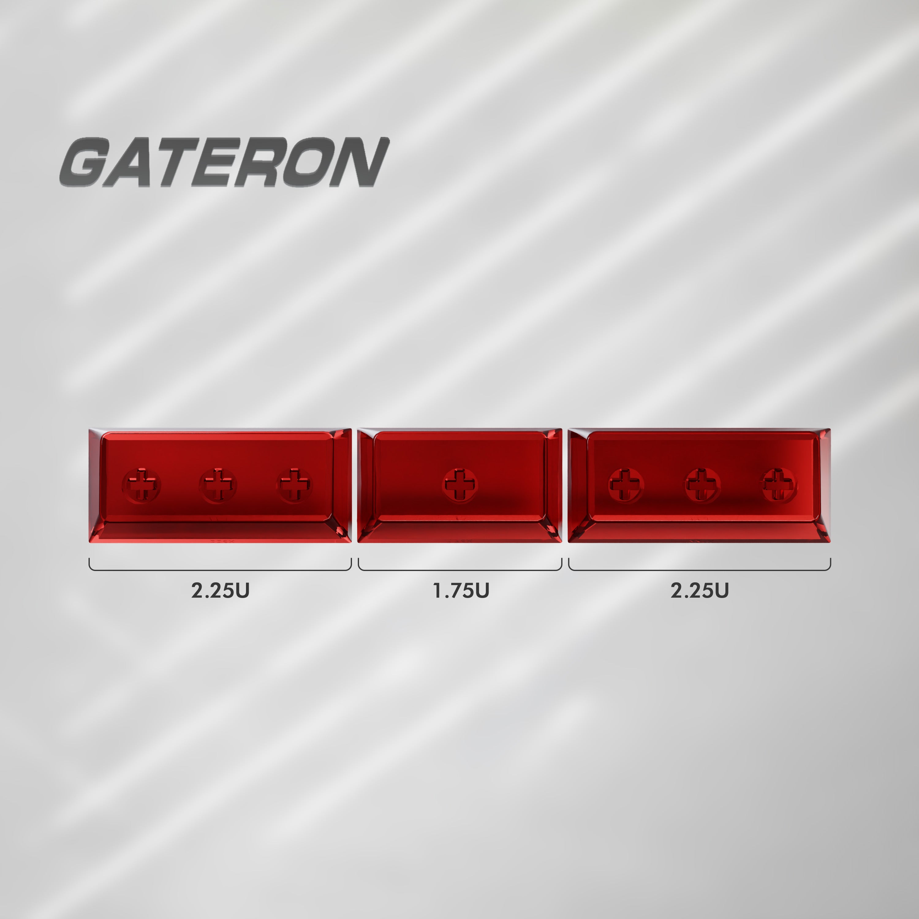 GATERON 3分割スペース 透明キーキャップ