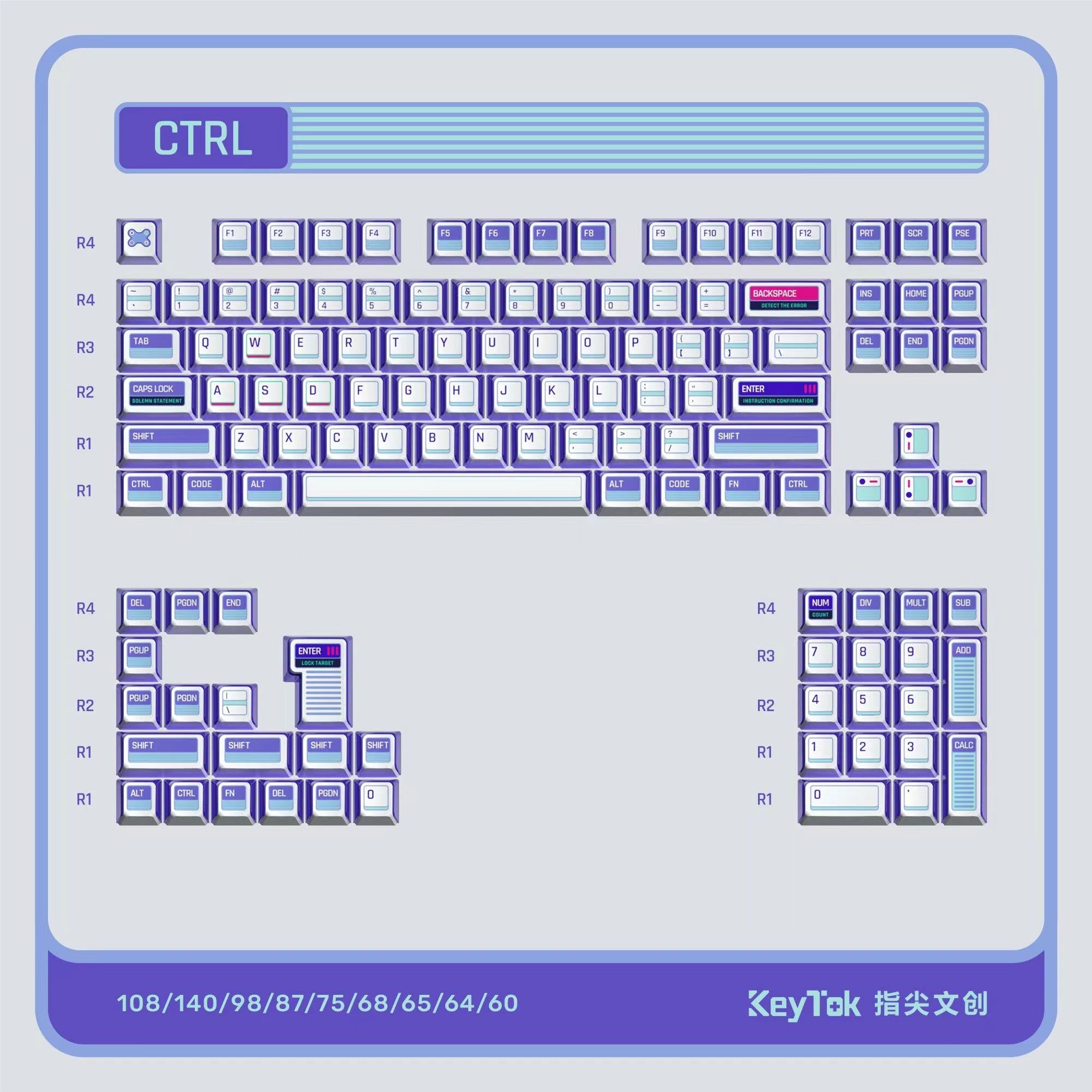 【予約受付中】KeyTok CTRL シリーズ キーキャップ（122キー）