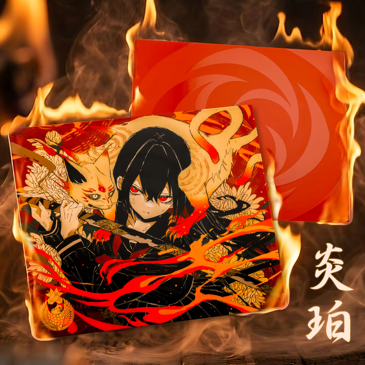 AbyssGaming 炎珀【ガラス製マウスパッド】日本国内限定販売