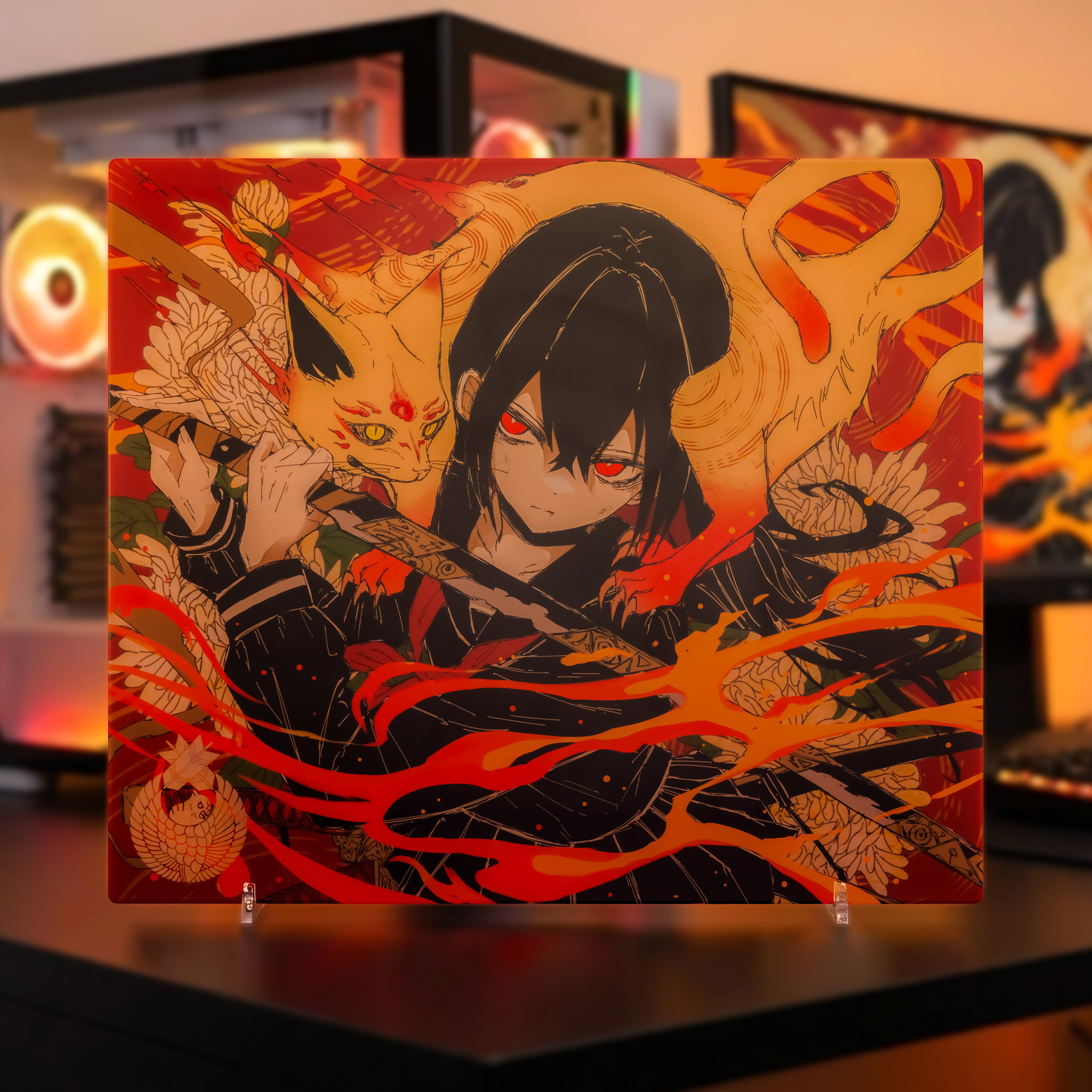 AbyssGaming 炎珀【ガラス製マウスパッド】日本国内限定販売