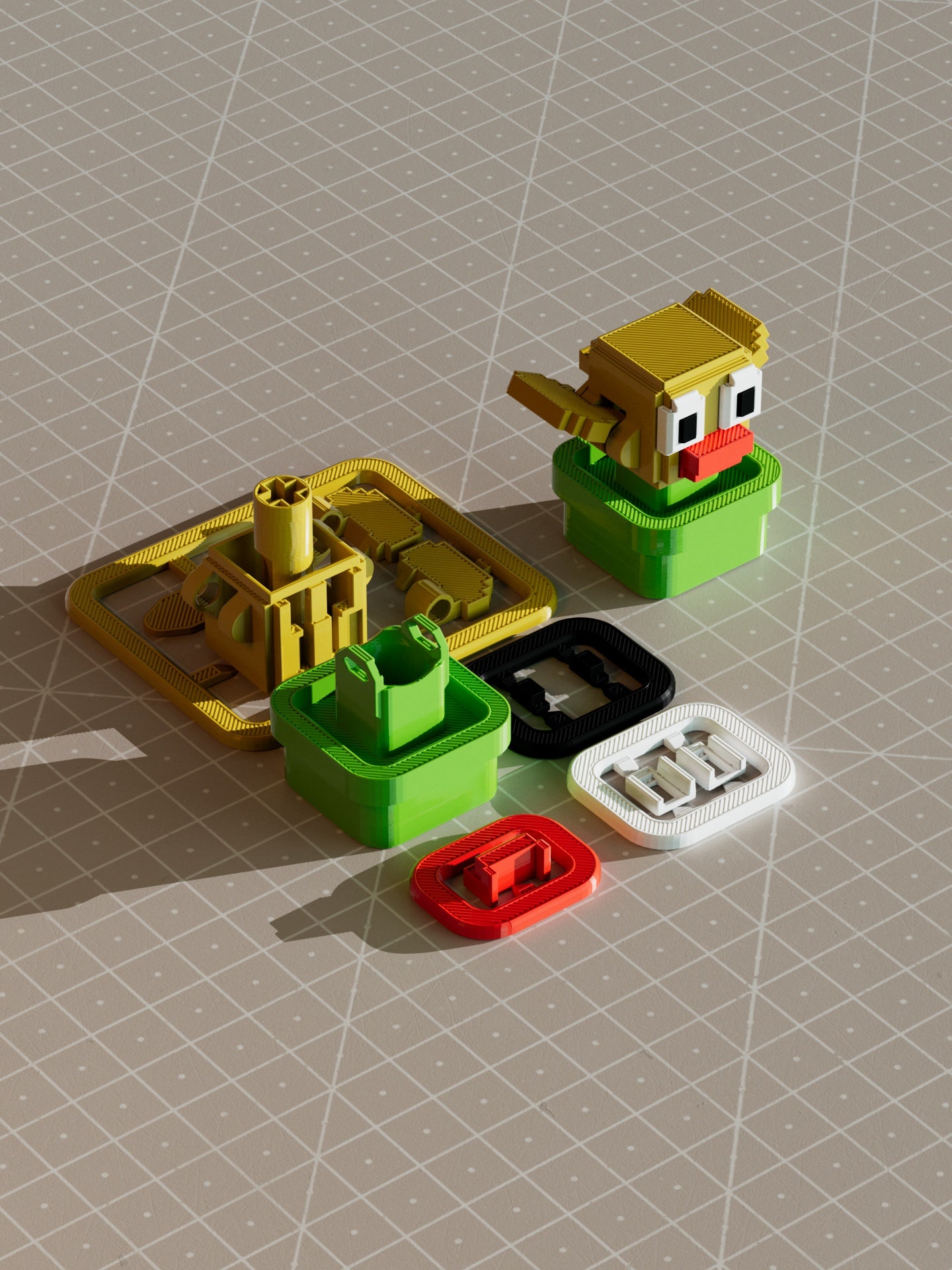 3Dプリント ピクセルバード キーキャップキット