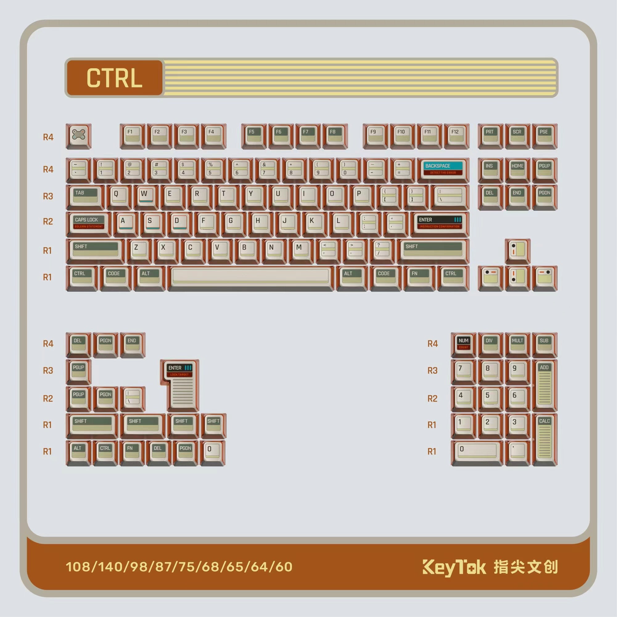 【予約受付中】KeyTok CTRL シリーズ キーキャップ（122キー）