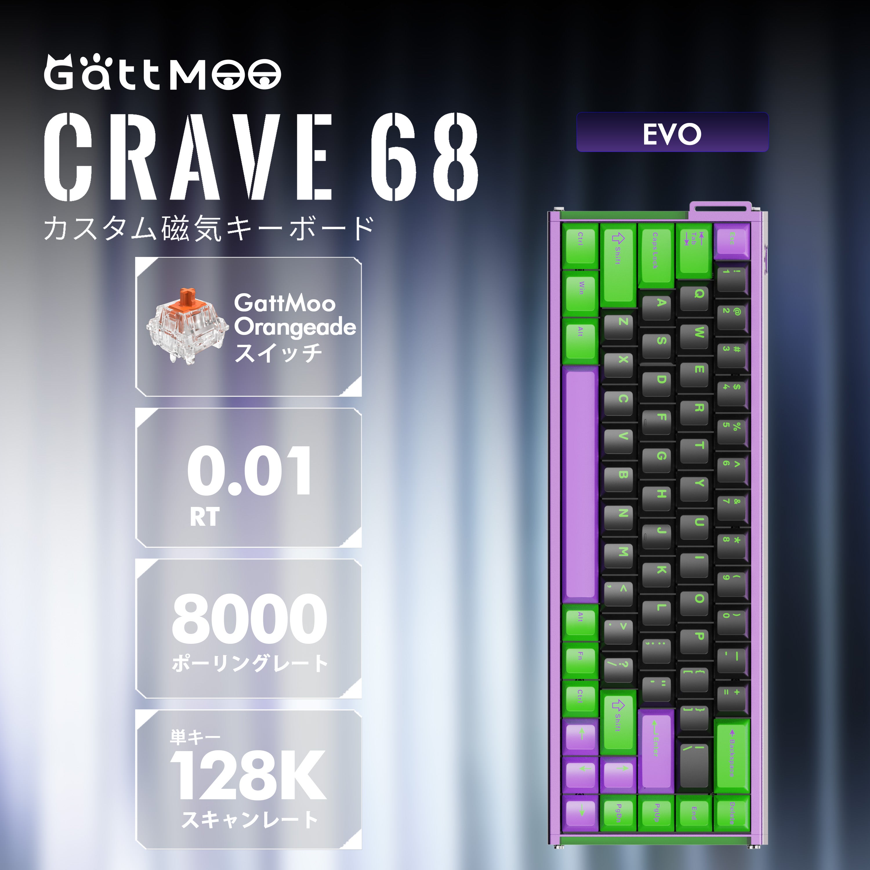 GattMoo Crave 68【ゲーミングキーボード】
