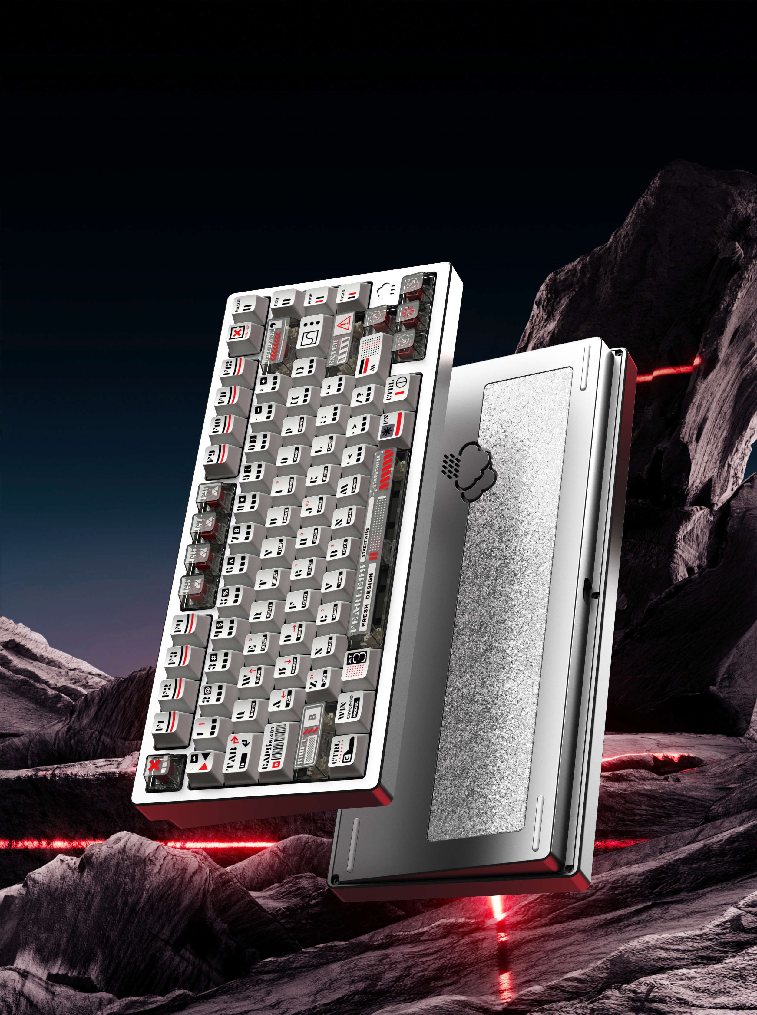 WOBKEY Rainy75 RT PRO 柘榴 WOBKEY Rainy 75 RT(TTC KOM RGB Switch)【ゲーミングキーボード】